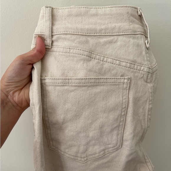 Easy Clothes Women's Cream Straight Leg Jeans - Picture 9 of 9